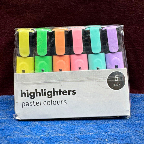Pastel highlighters set 6 - highlighters,