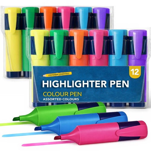 Assorted highlighter pens - highlighter,