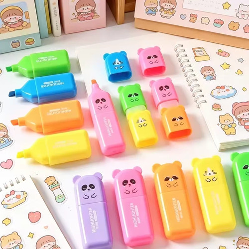 Assorted highlighter pens - 12,