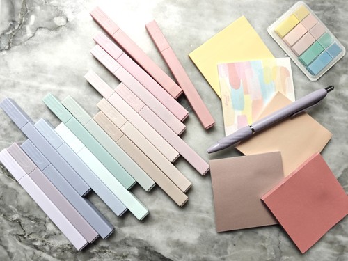 Pastel stationery set - stationery, set.