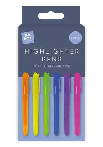 Highlighter pens 6pk