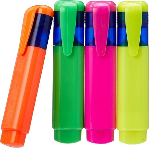 Assorted highlighter pens - 4,