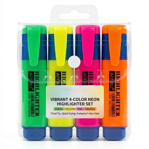 Highlighter pens set 4 - highlighter,
