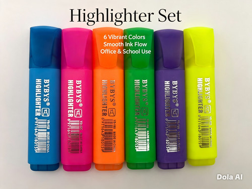 Assorted highlighter pens set - pens,