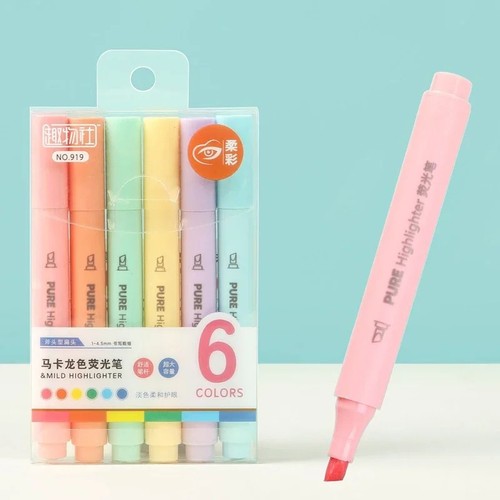 Assorted highlighter pens - 6x,