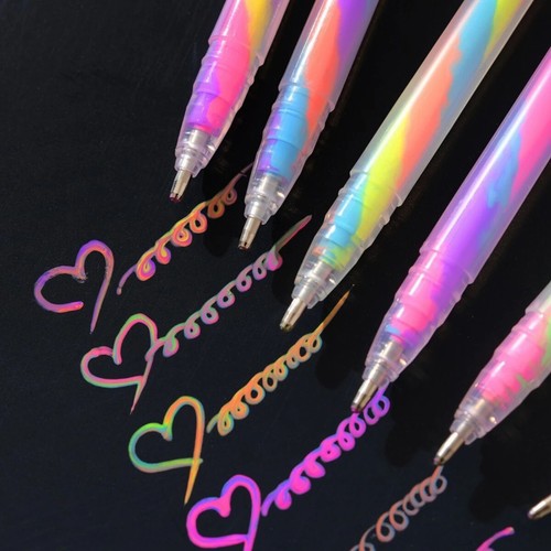 Glitter gel pens rainbow - pens,