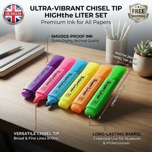Highlighter pens bright - 4/6x,