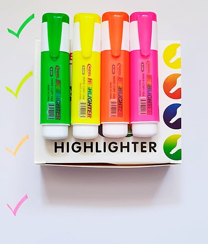 Highlighter pens fluorescent - highlighter,