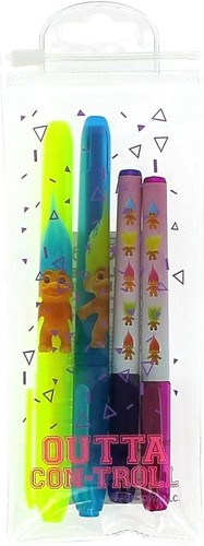 Trolls highlighter and gel pen - trolls,